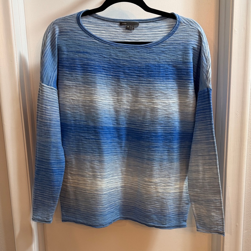 Vince Blue and Gray Lightweight Sweater. M. 100% cotton